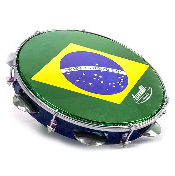 PANDEIRO 10" AZUL PELE BRASIL