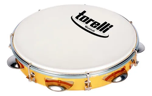 PANDEIRO 10'' AMARELO PELE LEITOSA