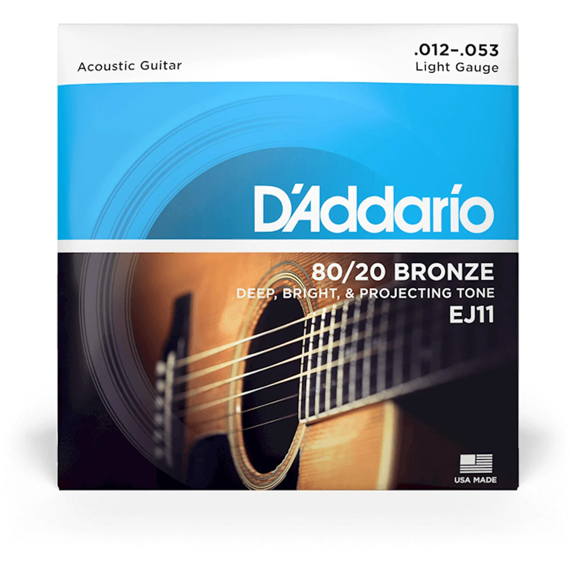 ENCORDOAMENTO P/ VIOLÃO AÇO .012 D'ADDARIO EJ11